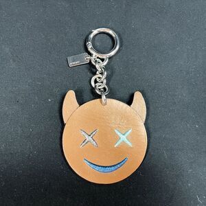 Coach Frisky Leather Bag Charge Emoji Face Glitter